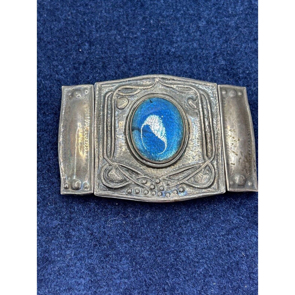 Belt Buckle Silver Turquoise Color Stone